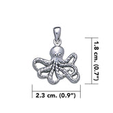 Master of mystery ~ Sterling Silver Octopus Pendant Jewelry TP2450 - DiveSilver Jewelry